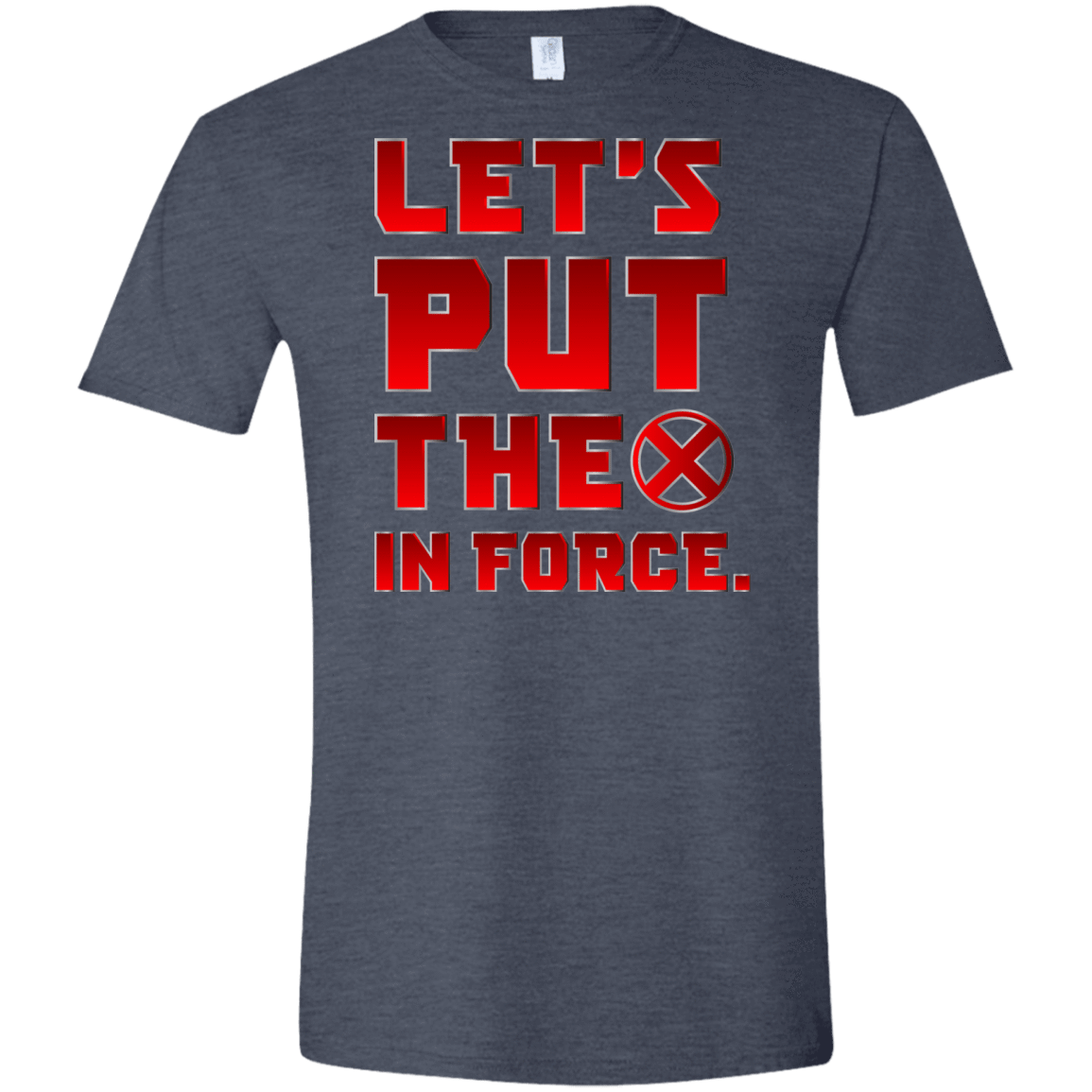 T-Shirts Heather Navy / S The X In Force Men's Semi-Fitted Softstyle