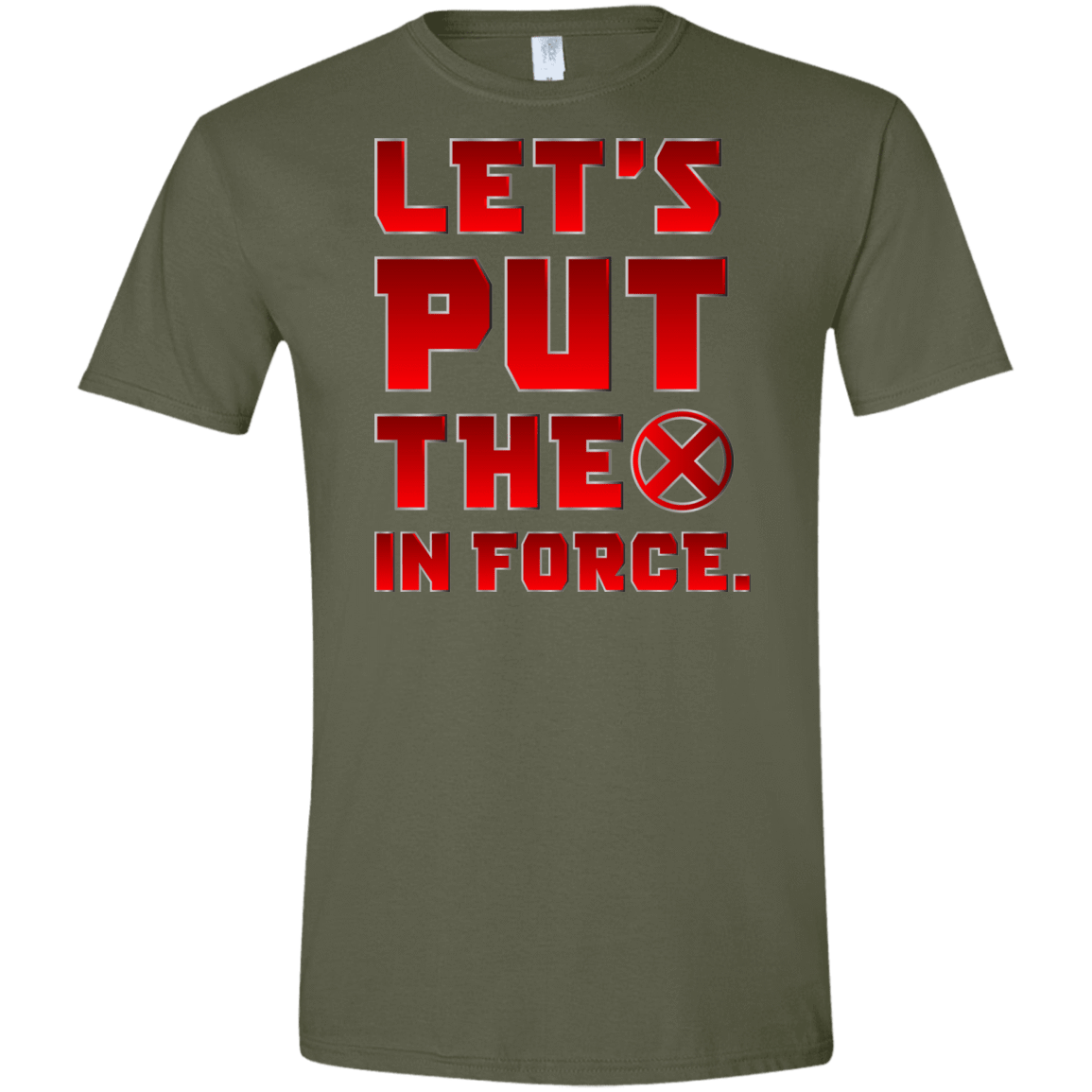 T-Shirts Military Green / S The X In Force Men's Semi-Fitted Softstyle