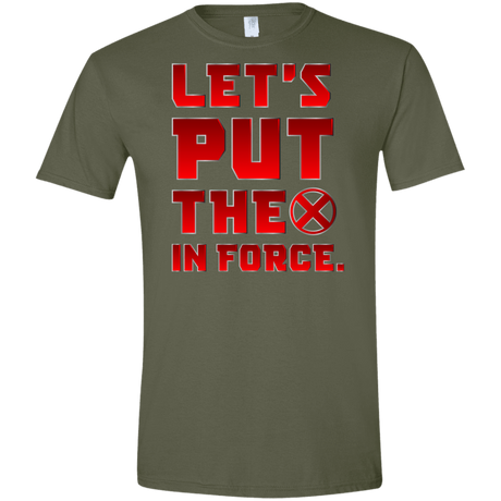 T-Shirts Military Green / S The X In Force Men's Semi-Fitted Softstyle