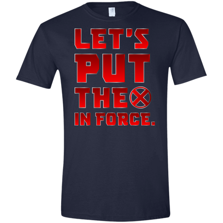 T-Shirts Navy / X-Small The X In Force Men's Semi-Fitted Softstyle