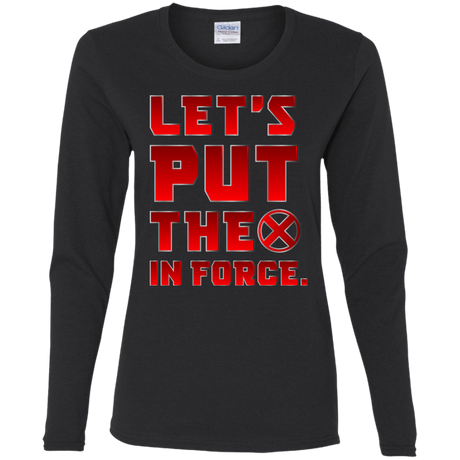 T-Shirts Black / S The X In Force Women's Long Sleeve T-Shirt