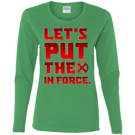 T-Shirts Irish Green / S The X In Force Women's Long Sleeve T-Shirt
