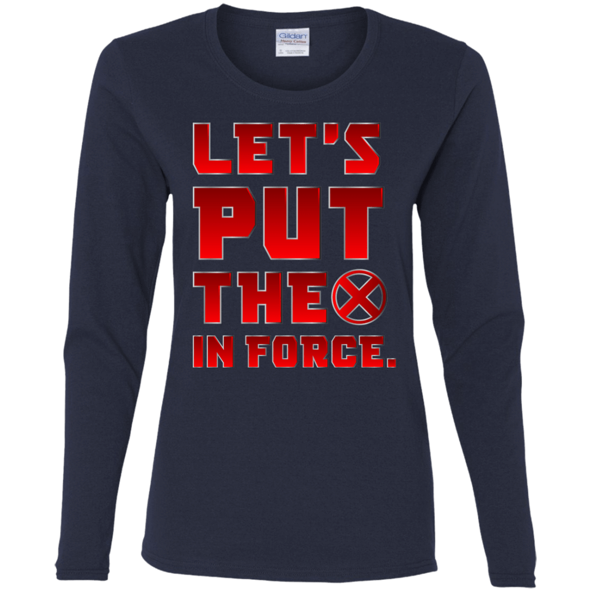 T-Shirts Navy / S The X In Force Women's Long Sleeve T-Shirt