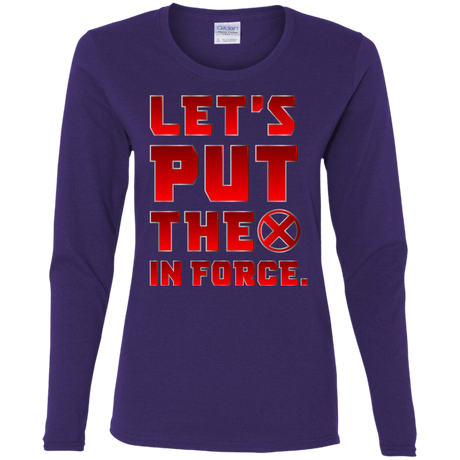 T-Shirts Purple / S The X In Force Women's Long Sleeve T-Shirt