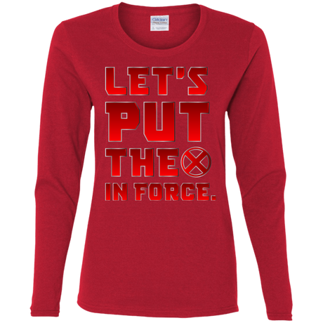 T-Shirts Red / S The X In Force Women's Long Sleeve T-Shirt