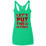 T-Shirts Envy / X-Small The X In Force Women's Triblend Racerback Tank