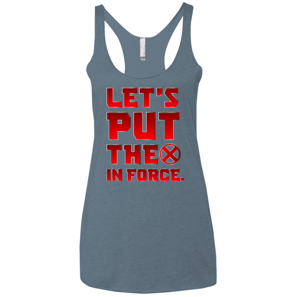 T-Shirts Indigo / X-Small The X In Force Women's Triblend Racerback Tank
