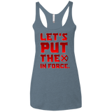 T-Shirts Indigo / X-Small The X In Force Women's Triblend Racerback Tank