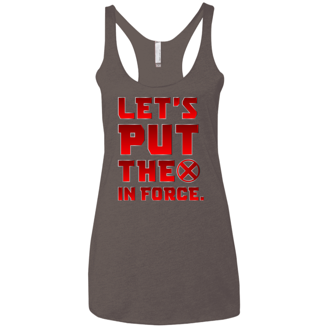 T-Shirts Macchiato / X-Small The X In Force Women's Triblend Racerback Tank