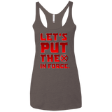 T-Shirts Macchiato / X-Small The X In Force Women's Triblend Racerback Tank