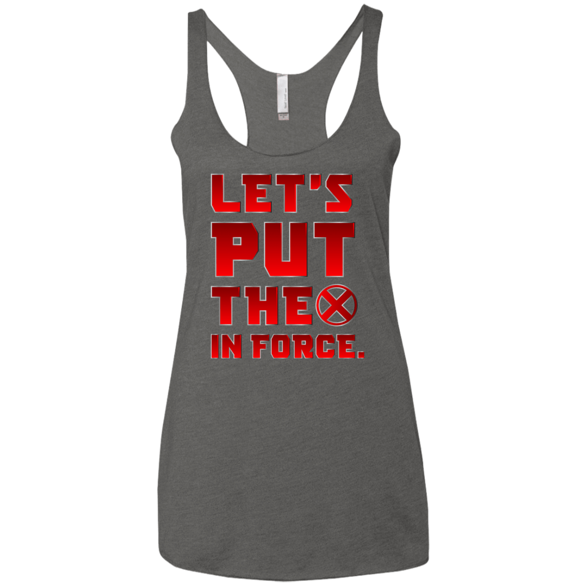 T-Shirts Premium Heather / X-Small The X In Force Women's Triblend Racerback Tank