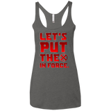 T-Shirts Premium Heather / X-Small The X In Force Women's Triblend Racerback Tank