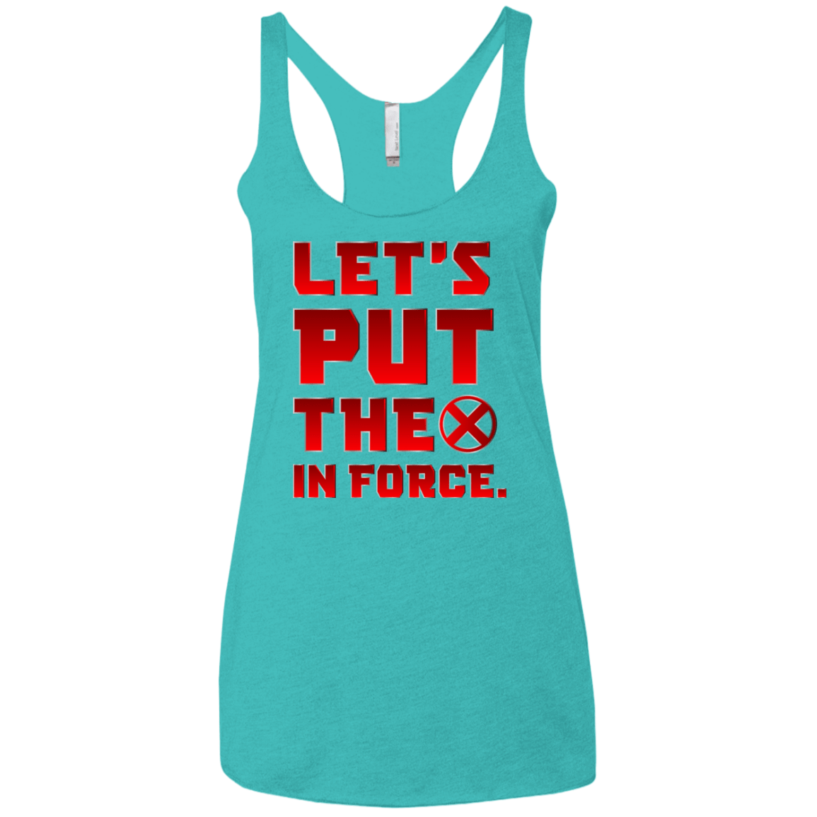T-Shirts Tahiti Blue / X-Small The X In Force Women's Triblend Racerback Tank