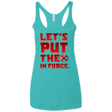 T-Shirts Tahiti Blue / X-Small The X In Force Women's Triblend Racerback Tank