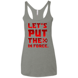 T-Shirts Venetian Grey / X-Small The X In Force Women's Triblend Racerback Tank