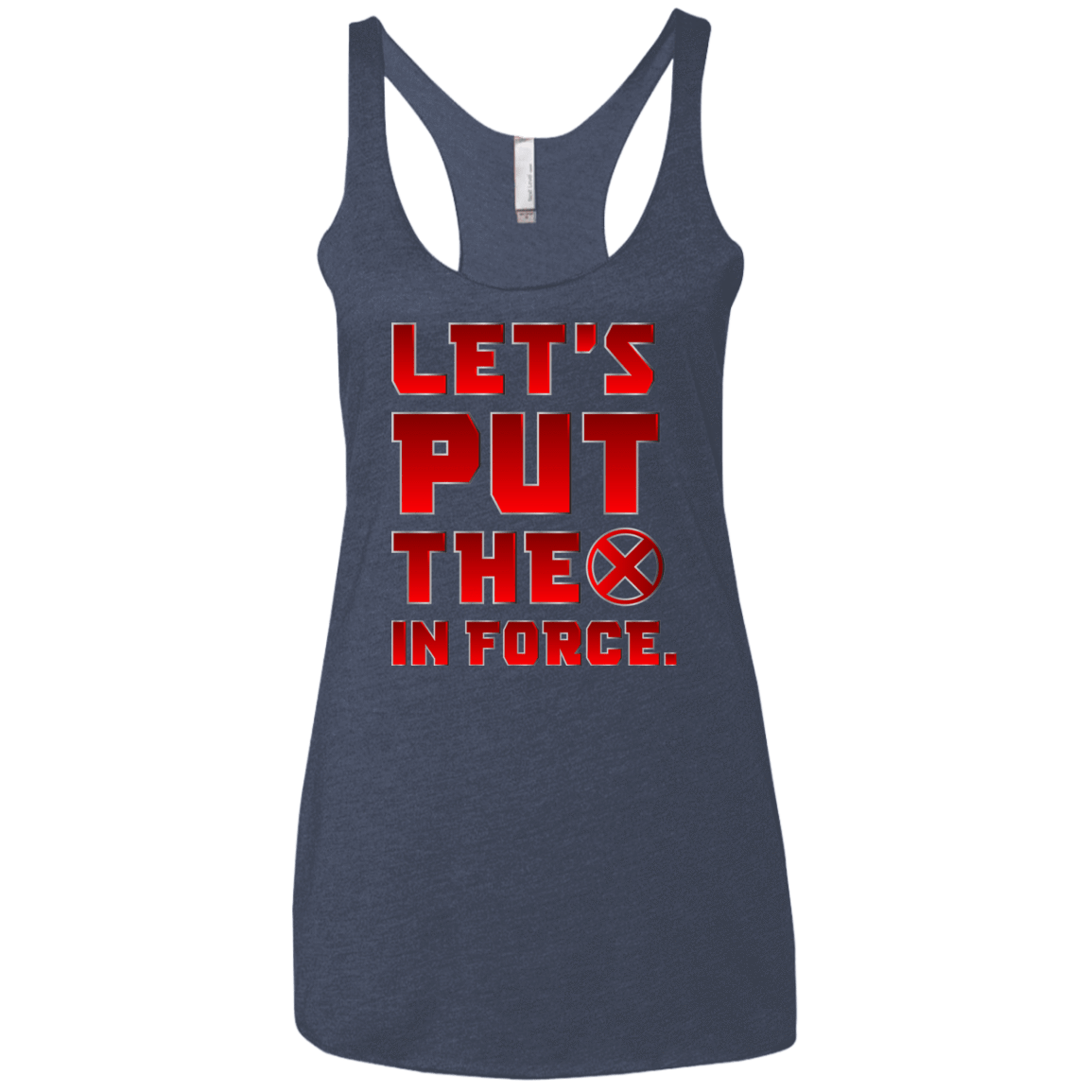 T-Shirts Vintage Navy / X-Small The X In Force Women's Triblend Racerback Tank