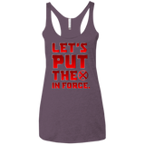 T-Shirts Vintage Purple / X-Small The X In Force Women's Triblend Racerback Tank