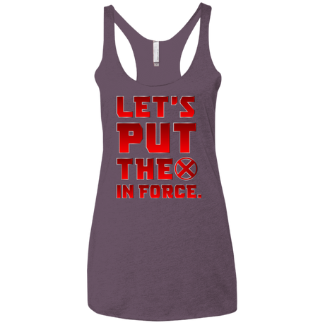 T-Shirts Vintage Purple / X-Small The X In Force Women's Triblend Racerback Tank