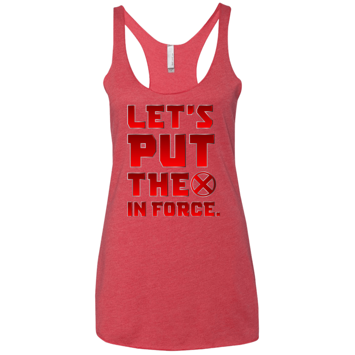 T-Shirts Vintage Red / X-Small The X In Force Women's Triblend Racerback Tank