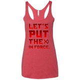T-Shirts Vintage Red / X-Small The X In Force Women's Triblend Racerback Tank