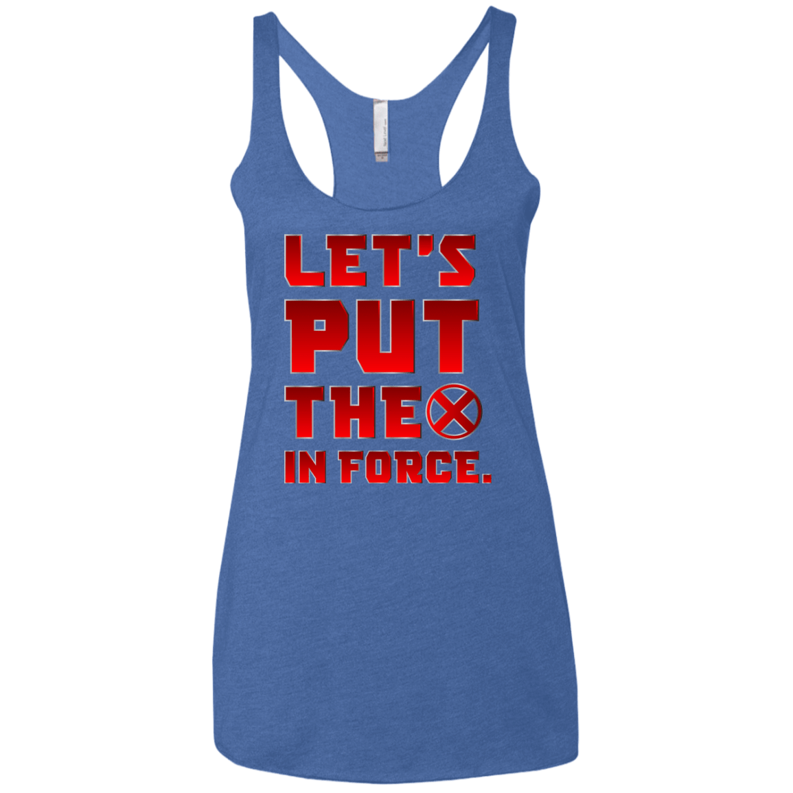 T-Shirts Vintage Royal / X-Small The X In Force Women's Triblend Racerback Tank