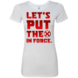 T-Shirts Heather White / S The X In Force Women's Triblend T-Shirt
