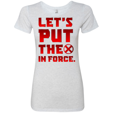 T-Shirts Heather White / S The X In Force Women's Triblend T-Shirt