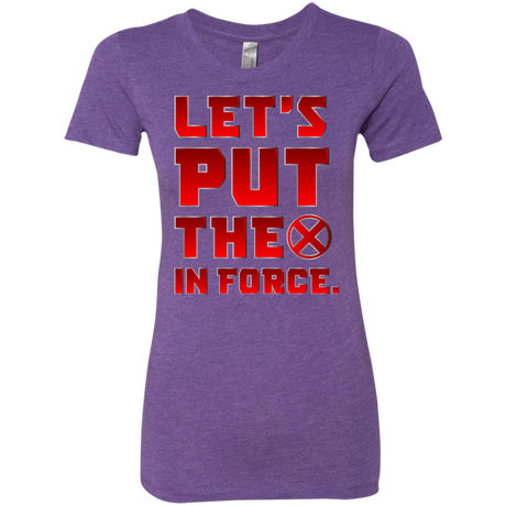T-Shirts Purple Rush / S The X In Force Women's Triblend T-Shirt