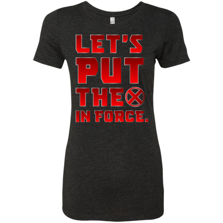 T-Shirts Vintage Black / S The X In Force Women's Triblend T-Shirt