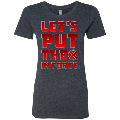 T-Shirts Vintage Navy / S The X In Force Women's Triblend T-Shirt