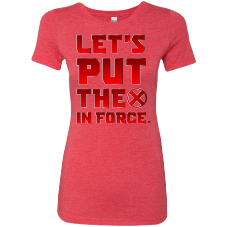 T-Shirts Vintage Red / S The X In Force Women's Triblend T-Shirt