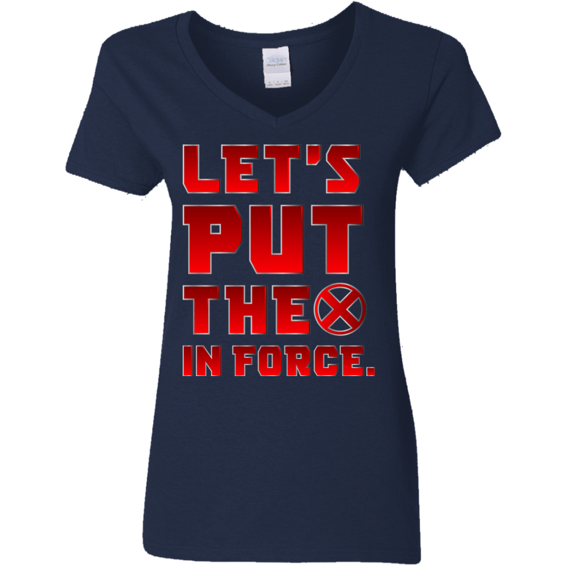 T-Shirts Navy / S The X In Force Women's V-Neck T-Shirt