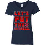 T-Shirts Navy / S The X In Force Women's V-Neck T-Shirt