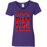 T-Shirts Purple / S The X In Force Women's V-Neck T-Shirt