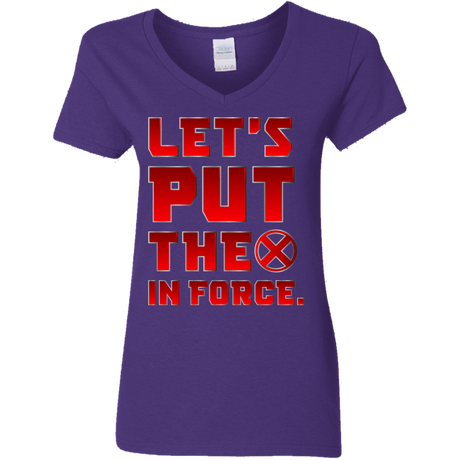 T-Shirts Purple / S The X In Force Women's V-Neck T-Shirt