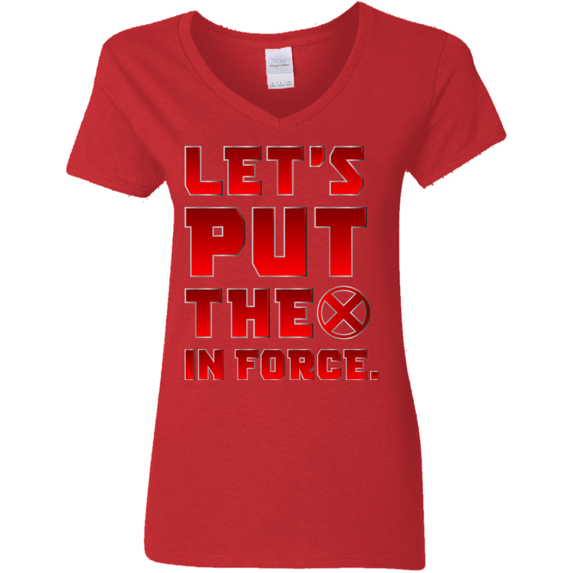 T-Shirts Red / S The X In Force Women's V-Neck T-Shirt