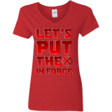 T-Shirts Red / S The X In Force Women's V-Neck T-Shirt