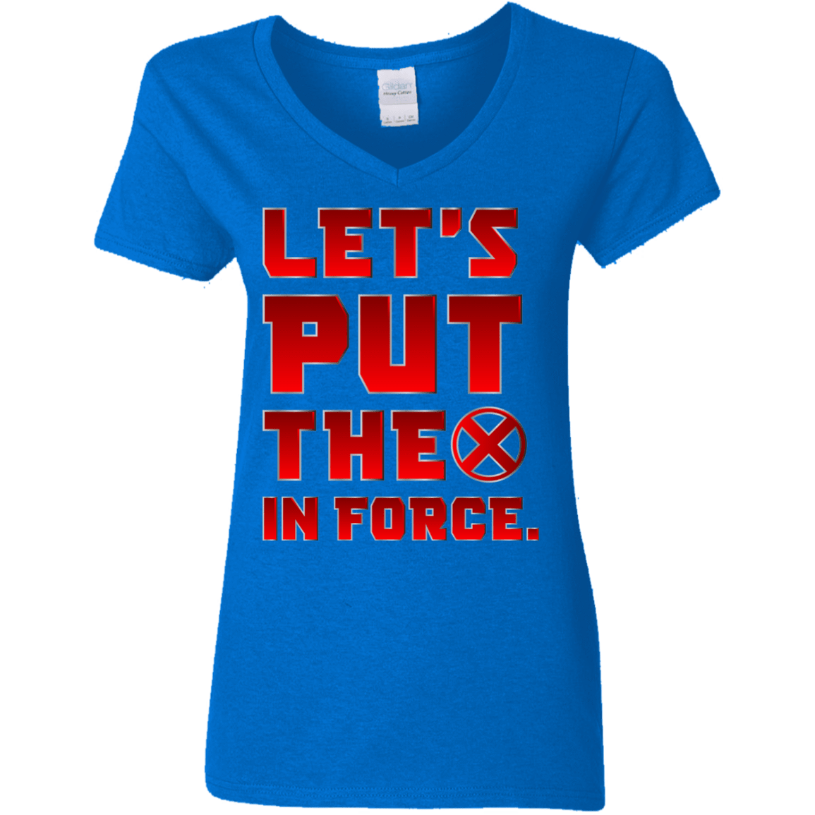 T-Shirts Royal / S The X In Force Women's V-Neck T-Shirt