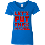 T-Shirts Royal / S The X In Force Women's V-Neck T-Shirt