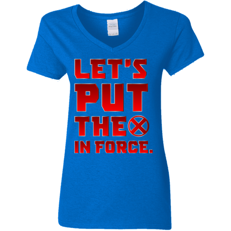 T-Shirts Royal / S The X In Force Women's V-Neck T-Shirt