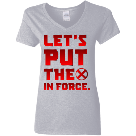 T-Shirts Sport Grey / S The X In Force Women's V-Neck T-Shirt