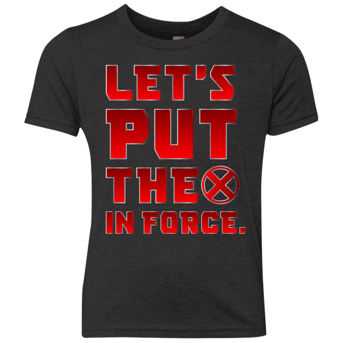 T-Shirts Vintage Black / YXS The X In Force Youth Triblend T-Shirt