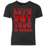 T-Shirts Vintage Black / YXS The X In Force Youth Triblend T-Shirt