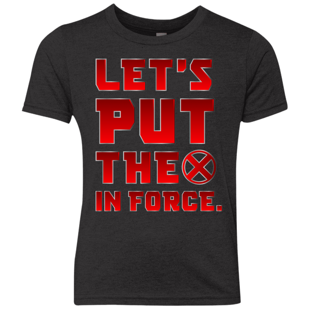 T-Shirts Vintage Black / YXS The X In Force Youth Triblend T-Shirt
