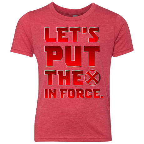 T-Shirts Vintage Red / YXS The X In Force Youth Triblend T-Shirt