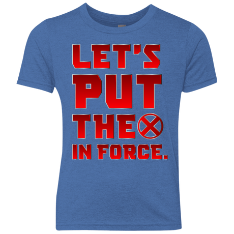 T-Shirts Vintage Royal / YXS The X In Force Youth Triblend T-Shirt