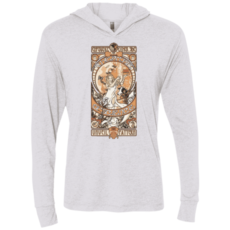 T-Shirts Heather White / X-Small Theatre of science Triblend Long Sleeve Hoodie Tee