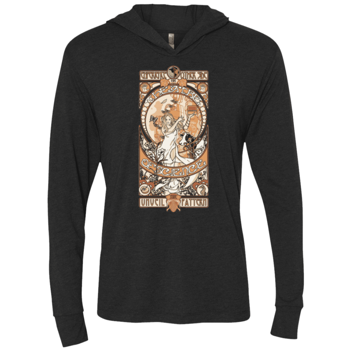 T-Shirts Vintage Black / X-Small Theatre of science Triblend Long Sleeve Hoodie Tee