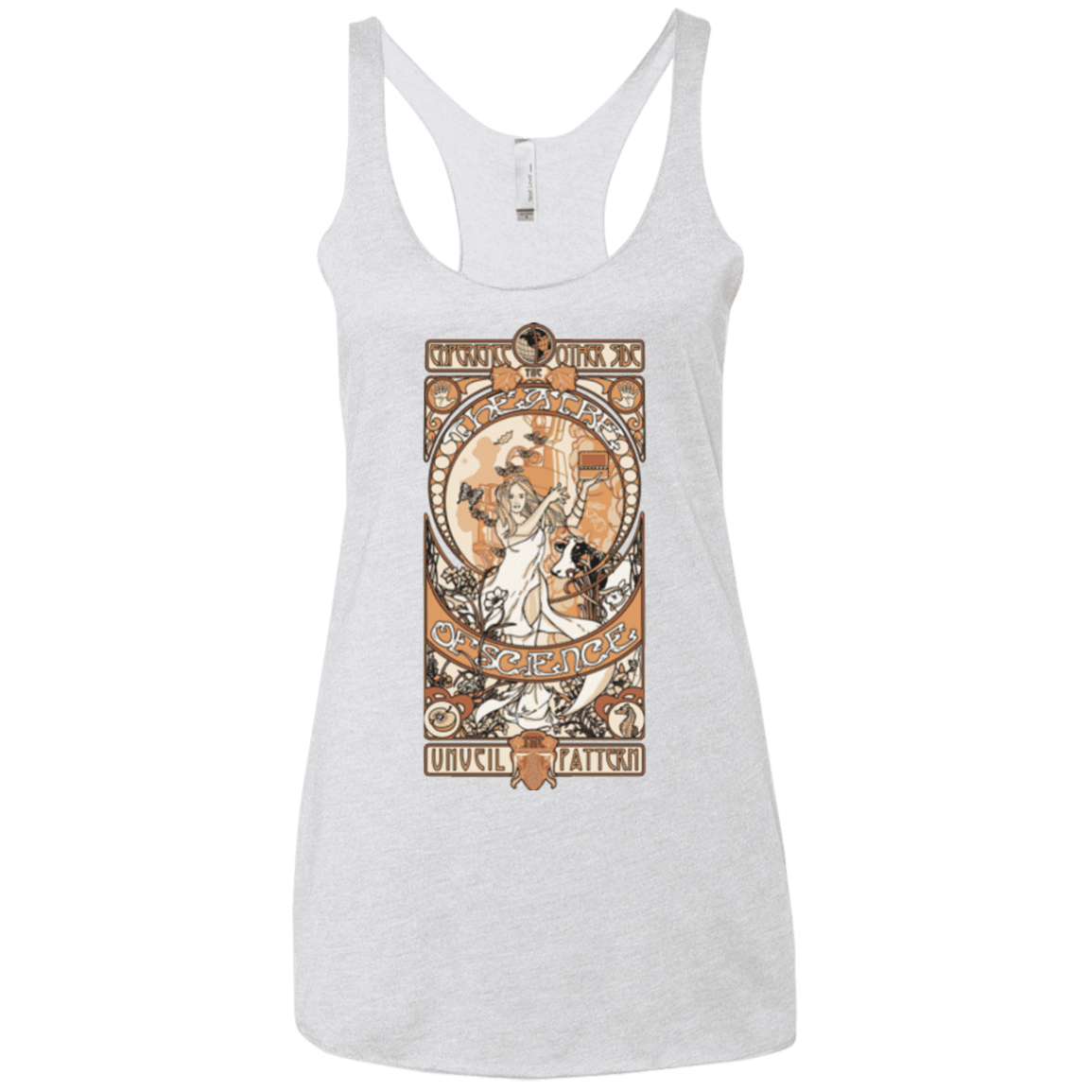 T-Shirts Heather White / X-Small Theatre of science Women's Triblend Racerback Tank