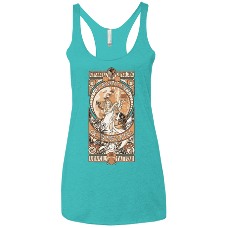 T-Shirts Tahiti Blue / X-Small Theatre of science Women's Triblend Racerback Tank